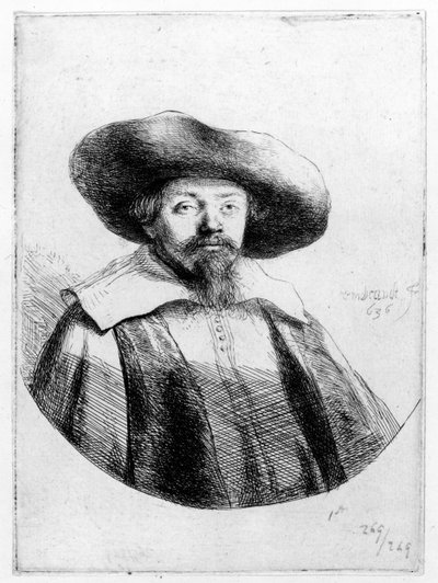 Samuel Manasseh Ben Israel, 1636 von Rembrandt van Rijn